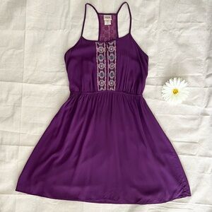 Mossimo Embroidered Mini Sundress: A Purple Hue of Fall/Winter Charm